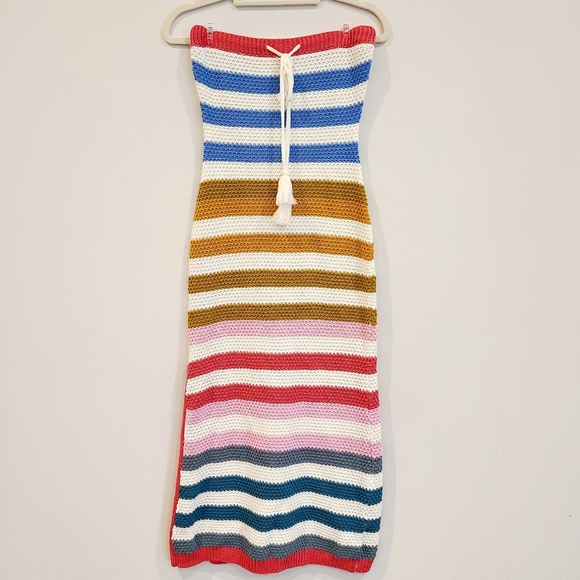 Le Lis Dresses & Skirts - LE LIS Multi Colored Striped Crochet Tube Dress